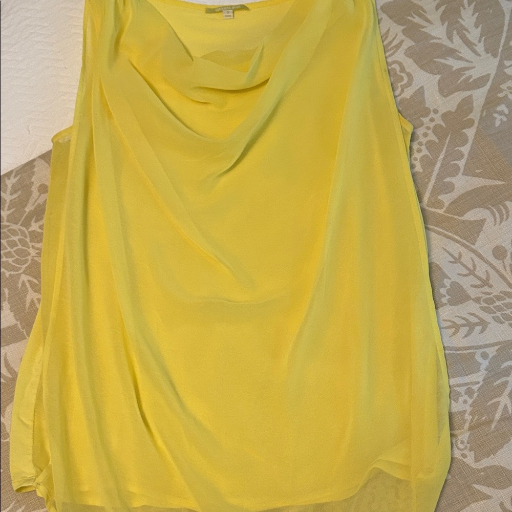 Gianni Bini Vibrant Yellow Drape Blouse